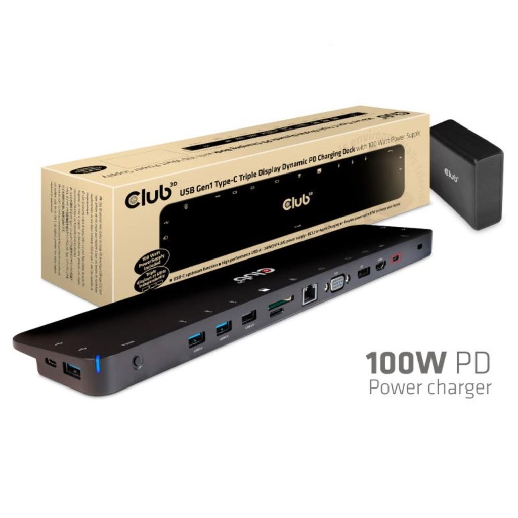 USB-C UNIV.3X DOCK 100Watt Power