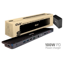 [CSV-1564W100] USB-C UNIV.3X DOCK 100WATT POWER