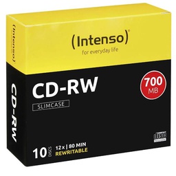 [2801622] CD-RW 700MB/80 M.12X SLIM CASE 10PCS