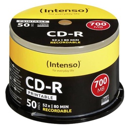 [1801125] CD-R 700MB.12X SPIND.PRINTABLE 50PCS