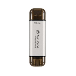 [TS512GESD310S] 512GB EXTSSD USB10GBPS TYPEC/A SILV