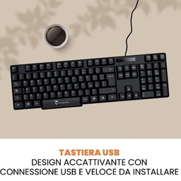 [TM-KB828] TECHMADE TASTIERA USB QWERTY