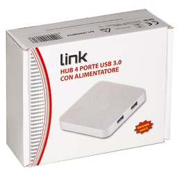 [LKHUB034] HUB 4 PORTE USB 3.0 CON ALIMENTATOR