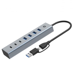 [HUBBIES20G] 7-PORT USB 3.0 HUB 5GBPS USB-C X 3