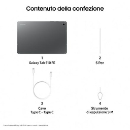 [SM-X526BZAPEUE] GALAXY TAB S10 FE 5G 12+256GB GRAY