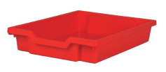 [TS01R] SMALL RED POLYPROPYLENE TRAY COMPLETE WITH SLIDING METAL GUIDES DIM.31.2X43X7.5H CM