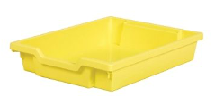 [TS01Y] SMALL YELLOW POLYPROPYLENE TRAY COMPLETE WITH SLIDING METAL GUIDES DIM.31.2X43X7.5H CM