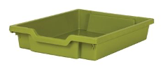 [TS01V] SMALL GREEN POLYPROPYLENE TRAY COMPLETE WITH SLIDING METAL GUIDES DIM.31.2X43X7.5H CM