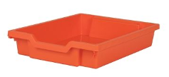 [TS01O] SMALL ORANGE POLYPROPYLENE TRAY COMPLETE WITH SLIDING METAL GUIDES DIM.31.2X43X7.5H CM