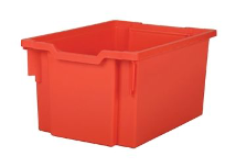 [TL01R] SMALL RED POLYPROPYLENE TRAY COMPLETE WITH SLIDING METAL GUIDES DIM.31.2X43X22.5H CM