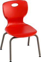 [VEGACL38R] FIXED CHAIR WITH 4 LEGS STEEL TUBE DIAMETER 25MM THICKNESS 1.2MM, POLYPROPYLENE BODY COL. RED RAL3013 DIM.CM.41X41X38h (SIZE 4)