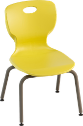 [VEGACL38Y ] FIXED CHAIR WITH 4 LEGS STEEL TUBE DIAMETER 25MM THICKNESS 1.2MM, POLYPROPYLENE BODY COL. YELLOW RAL1018 DIM.CM.41X41X38h (SIZE 4)