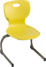 [VEGACL46Y ] FIXED CHAIR WITH 4 LEGS STEEL TUBE DIAMETER 25MM THICKNESS 1.2MM, POLYPROPYLENE BODY COL. YELLOW RAL1018 DIM.CM.41X41X46h (SIZE 6)