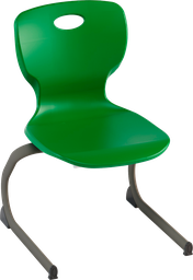 [VEGACT38G] FIXED CHAIR WITH SLED FRAME OVAL TUBE MM.3.8x1.9 THICKNESS 1.8, BODY IN POLYPROPYLENE COLOR GREEN RAL6029 DIM.CM.41X41X38H (SIZE 4)