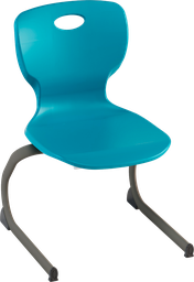 [VEGACT43B] FIXED CHAIR WITH SLED FRAME OVAL TUBE MM.3.8x1.9 THICKNESS 1.8, POLYPROPYLENE BODY COLOR BLUE RAL5015 DIM.CM.41X41X43H (SIZE 5)