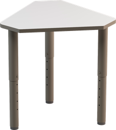[ATR5276PUW] TAVOLO &quot;ATRIA&quot; PIANO TRAPEZIO SAG. MDF SPESS.MM.25 BORDO PU, GAMBE TELESCOPICHE IN TUBO D'ACCIAIO DIAM.MM.65 DIAM.CM.78X68X52/58/64/70/76H (SIZE 2- 6)